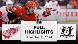 NHL Highlights  Red Wings vs Ducks  November 15 2024 [upl. by Anaet487]