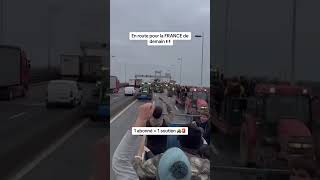 Pont dAquitaine Bordeaux  Les agriculteurs en colère  viralvideo reels media manifestation [upl. by Sucrad]