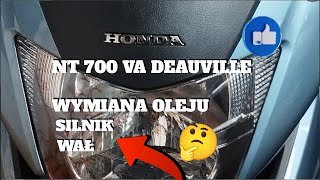 SERWIS HONDA NT 700 V WYMIANA OLEJU SILNIK WAŁ [upl. by Anniahs]