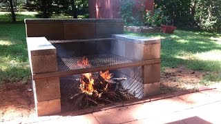 Build Your Own Backyard Concrete Block Grill easy [upl. by Llenel]