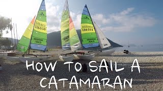 LEARN TO SAIL A CAT points of sail sheet and traveller settings [upl. by Georgeanne]