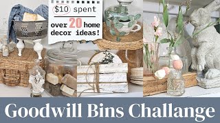 What will I turn 10 of thrifted finds at the bins into Thrift store home decor challenge [upl. by Aehsan]