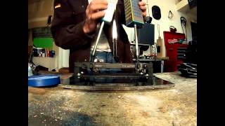 Home Made Knife Sharpening Perfict Angle Jig [upl. by Oalsinatse414]