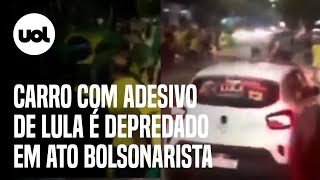 Vídeo mostra carro sendo depredado por bolsonaristas em ato golpista na Paraíba [upl. by Meir]