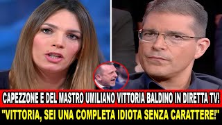 VITTORIA BALDINO ESAGERA E FA UNA FIGURACCIA AL CONFRONTARSI CON CAPEZZONE E DEL MASTRO IN DIRETTA [upl. by Ralleigh854]