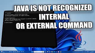 Fix Java is not Recognized as an internal or external Command in Windows 11 [upl. by Anigroeg381]