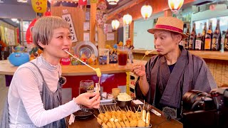 【大食い】弾丸！串カツ食い倒れ旅！4時間で何店舗たべられる？！新世界で串かつ堪能。 w samuraifooddrifter7403 【モッパン】【MUKBANG】 [upl. by Gove]