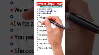 Simple Present Tense Affirmative Sentences Active And Passive Voice Narrations [upl. by Araeit]