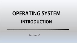 Operating System  Introduction  Lecture  1 in Tamil [upl. by Au]