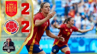 JUEGOS OLIMPICOS 🥅 España 4 2  2 2 Colombia  NARRADORES MUNDIALISTAS ⚽ [upl. by Irac504]