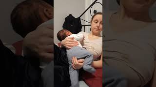 Breastfeeding mom how beautiful  nightly feeding session with a colicky baby [upl. by Eustache]