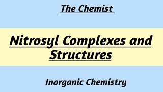 Nitrosyl Complexes  Inorganic chemistry [upl. by Newo363]