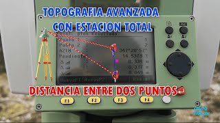 Distancia entre dos Puntos con Estacion Total Leica 2024 [upl. by Chase]