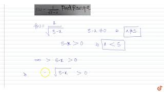 fx1sqrt5x d the range of the following functio ndl Range [upl. by Drape]