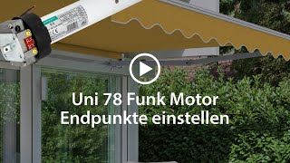 Endpunkte einstellen  UNI78 Universal FunkMarkisenmotor  JAROLIFT [upl. by Eidnew243]