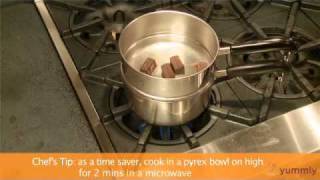 How to Melt Chocolate  Cooking Basics by Yummly [upl. by Emera]