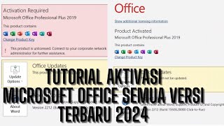 TUTORIAL AKTIVASI MICROSOFT OFFICE SEMUA VERSI TERBARU 2024 [upl. by Klarrisa]