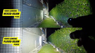 Which is Better Mixed or Flood Beam Nitecore P20iX 4000 Lumen Range Test vs P20i [upl. by Norda]