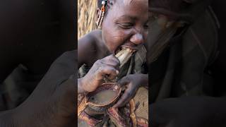 She makes a delicious Soup for breakfast hadzabetribe food breakfast villagelife [upl. by Gilder79]