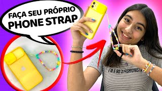 ENSINANDO A FAZER PHONE STRAP SUPER FÁCIL   Salva celular   Julia Moraes [upl. by Annayek697]