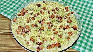 MACARRÃO AO MOLHO BRANCO COM BACON FÁCIL E DELICIOSO  Menino Prendado [upl. by Lladnik]