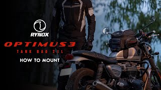 Rynox Optimus 3 Tank Bag 21L How to Mount [upl. by Struve]