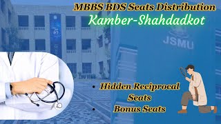 Mbbs Bds Seats Distribution  Reciprocal Seats  Larkana Division  Kamber Shahdadkot  sindhmdcat [upl. by Macgregor]