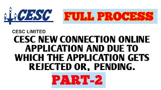 cesc new connection online application and due to which the application gets rejected pendingcesc [upl. by Sivet]