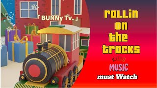 Rollin on the Tracks Clicketyclack  Train song for KIDS  HD Animated snow with Beauty [upl. by Mord688]