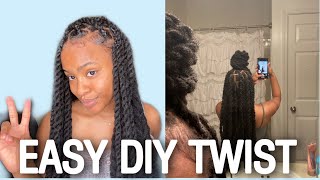 HOW TO MARLEY TWIST FOR BEGINNERS ON SHORT HAIR TWA  CUBAN TWIST TWIST [upl. by Trawets]