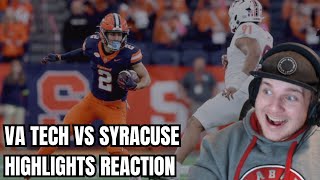 Syracuse vs Virginia Tech Full Game Highlights REACTION [upl. by Nakre]