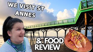 Family Day Out at St Annes Beach Huts Food Review amp Scenic Walk [upl. by Laerdna]