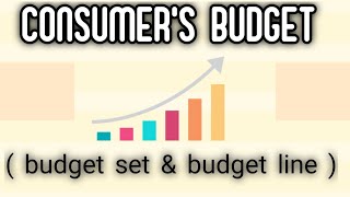 CONSUMERS BUDGET  BUDGET SET amp BUDGET LINE [upl. by Lyndsay]