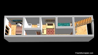 10x50 Small House design Plan II 10x50 Ghar Ka Naksha II 500 ft house plan II 10 By 50 House Design [upl. by Gaby219]