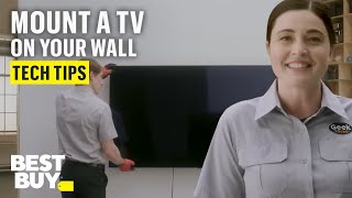 Mounting a TV on Your Wall  Tech Tips from Best Buy [upl. by Neeloj]