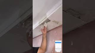 Como fazer reparo no gesso gessoacartonado arquitetura gesso ferramentas gessodecorativo [upl. by Karilla]