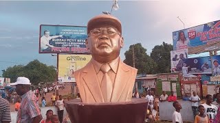 Le monument dÉtienne Tshisekedi remplace létoile au rondpoint Bakuadianga à Mbujimayi [upl. by Airotna560]