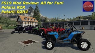 FS19 Mod Review All For Fun Polaris RZR amp RZR 4 [upl. by Jat]