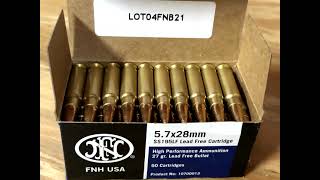 57x28mm Clear Ballistics Gel Test FN 27gr SS195LF 10700013 PS90 [upl. by Euqilegna]