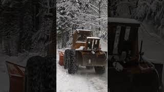 Skidder snowplowing forestercroatia skidder snowplowing snow [upl. by Nylaras]