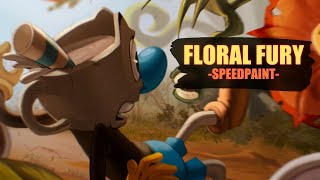 Floral Fury  CUPHEAD SPEEDPAINT [upl. by Olivia]