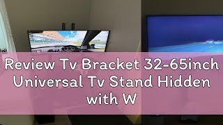 Review Tv Bracket 3265inch Universal Tv Stand Hidden with Wheel Adjustable Height [upl. by Meuse]