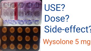 wysolone 5mgPrednisolone 5mguseDOSESideeffect [upl. by Cobby]