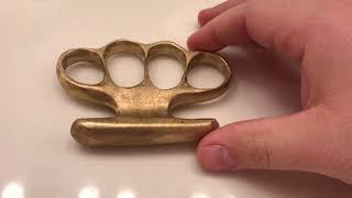 Classic T Brass Knuckles by Plowshare Forge review [upl. by Wein]