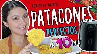 Cómo hacer PATACONES o TOSTONES de Plátano Verde en la AirFryer  RECETA DEFINITIVA  Do It Laura [upl. by Leyla]