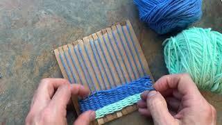 Cardboard loom weaving [upl. by Ayerf]