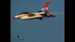 STUNNING SUNSET PERFORMANCE F16 VIPER DEMO TEAM WINGS OVER HOUSTON 2024 [upl. by Nnaarat546]