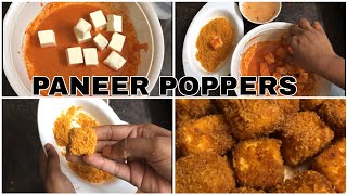 Paneer poppers  Crispy Paneer Poppers Recipe  Paneer Popcorn Recipe [upl. by Aihsenet]