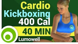 Cardio Kickboxing Workout  400 Calorie Cardio Routine [upl. by Ainalem387]