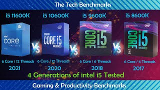 Intel i5 11600k vs Intel i5 10600k vs Intel i5 9600k vs Intel i5 8600k 4 Generations of i5 Tested [upl. by Ainahtan998]